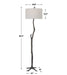 Spruce One Light Floor Lamp Distressed Rustic Black-Lamps-Uttermost-Lighting Design Store