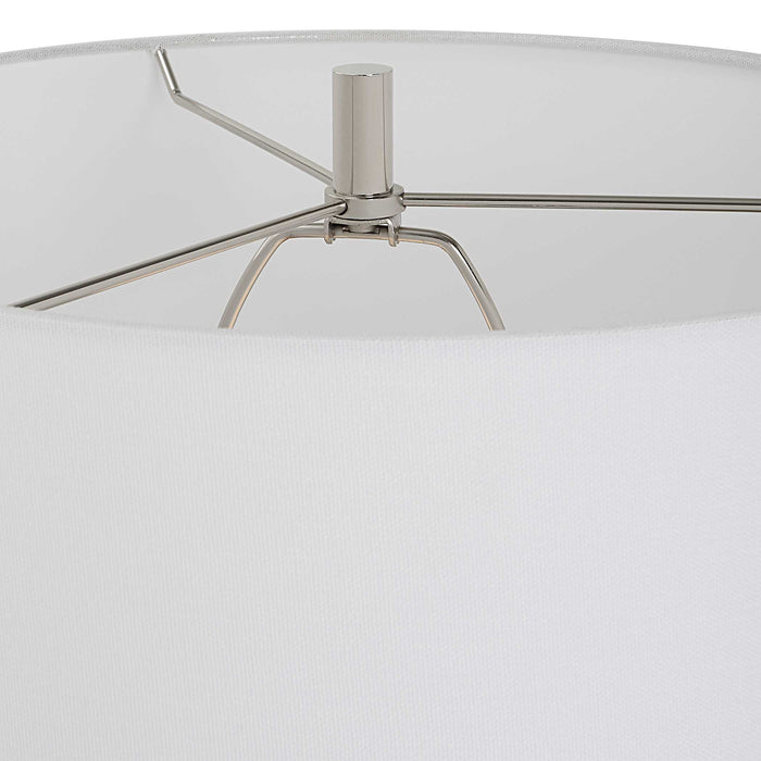 Antoinette One Light Table Lamp Polished Nickel-Lamps-Uttermost-Lighting Design Store