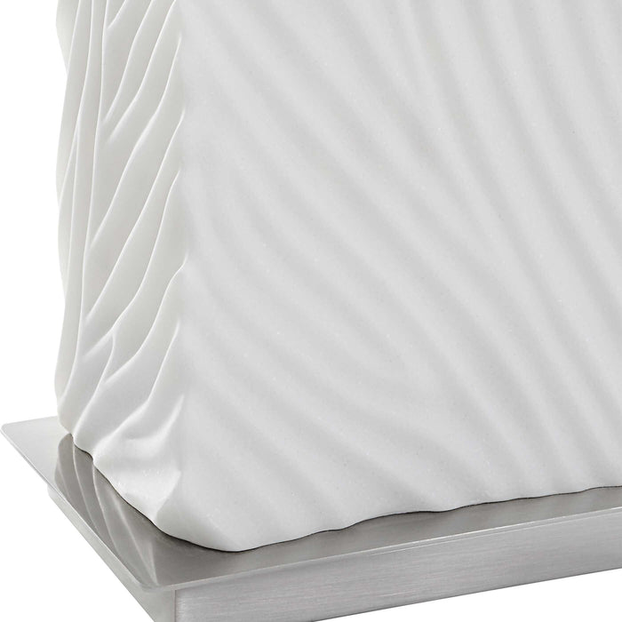 Pillar One Light Table Lamp Brushed Nickel-Lamps-Uttermost-Lighting Design Store