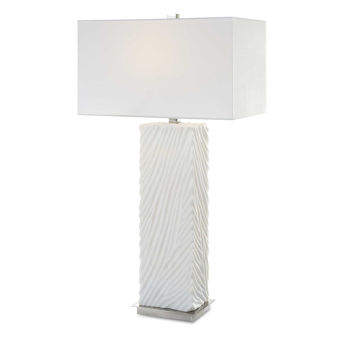 Pillar One Light Table Lamp Brushed Nickel-Lamps-Uttermost-Lighting Design Store
