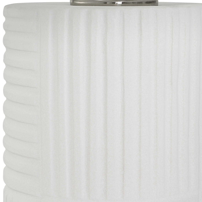 Patchwork One Light Table Lamp Brushed Nickel-Lamps-Uttermost-Lighting Design Store