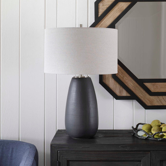 Twilight One Light Table Lamp Brushed Nickel-Lamps-Uttermost-Lighting Design Store