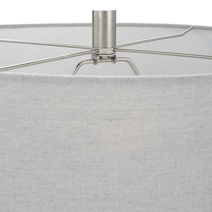 Twilight One Light Table Lamp Brushed Nickel-Lamps-Uttermost-Lighting Design Store