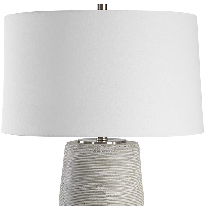 Mountainscape One Light Table Lamp Brushed Nickel-Lamps-Uttermost-Lighting Design Store