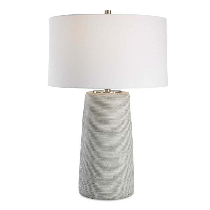 Mountainscape One Light Table Lamp Brushed Nickel-Lamps-Uttermost-Lighting Design Store