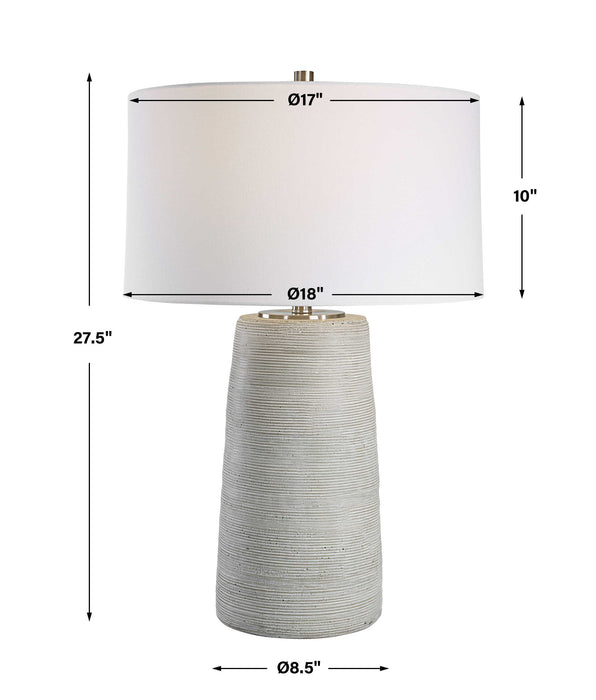 Mountainscape One Light Table Lamp Brushed Nickel-Lamps-Uttermost-Lighting Design Store