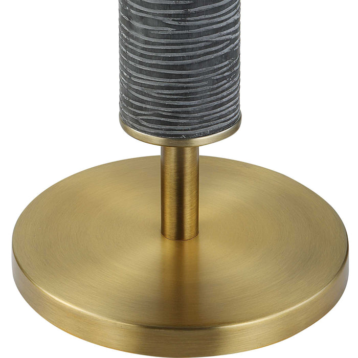 Summit One Light Floor Lamp Antique Brass-Lamps-Uttermost-Lighting Design Store