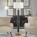 Summit One Light Floor Lamp Antique Brass-Lamps-Uttermost-Lighting Design Store