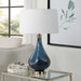 Riviera One Light Table Lamp Antique Brass-Lamps-Uttermost-Lighting Design Store