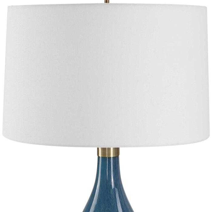 Riviera One Light Table Lamp Antique Brass-Lamps-Uttermost-Lighting Design Store