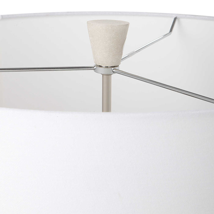 Sharma Two Light Table Lamp Polished Nickel-Lamps-Uttermost-Lighting Design Store