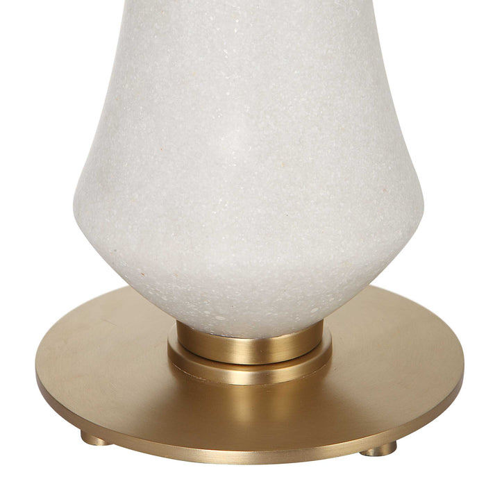 Marille One Light Table Lamp Brushed Brass-Lamps-Uttermost-Lighting Design Store