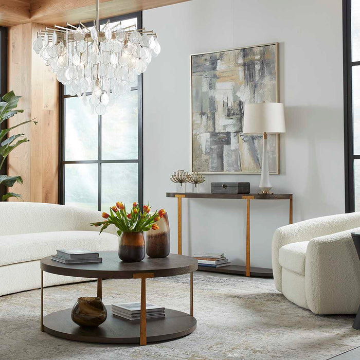 Marille One Light Table Lamp Brushed Brass-Lamps-Uttermost-Lighting Design Store