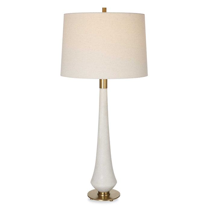 Marille One Light Table Lamp Brushed Brass-Lamps-Uttermost-Lighting Design Store