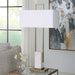 Column One Light Table Lamp Plated Brass-Lamps-Uttermost-Lighting Design Store