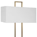 Column One Light Table Lamp Plated Brass-Lamps-Uttermost-Lighting Design Store
