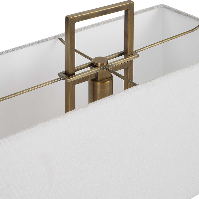 Column One Light Table Lamp Plated Brass-Lamps-Uttermost-Lighting Design Store