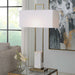Column One Light Table Lamp Plated Brass-Lamps-Uttermost-Lighting Design Store