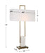 Column One Light Table Lamp Plated Brass-Lamps-Uttermost-Lighting Design Store