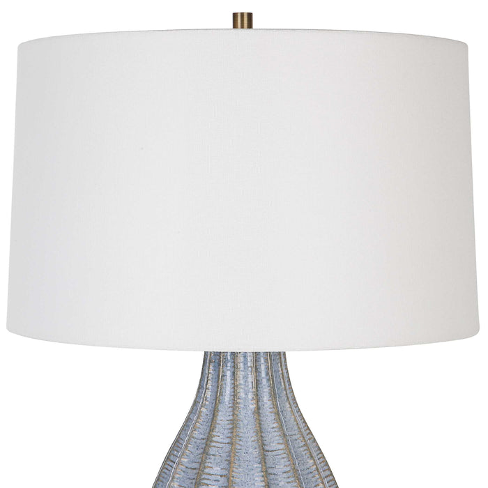 Veston One Light Table Lamp Antique Brushed Brass-Lamps-Uttermost-Lighting Design Store
