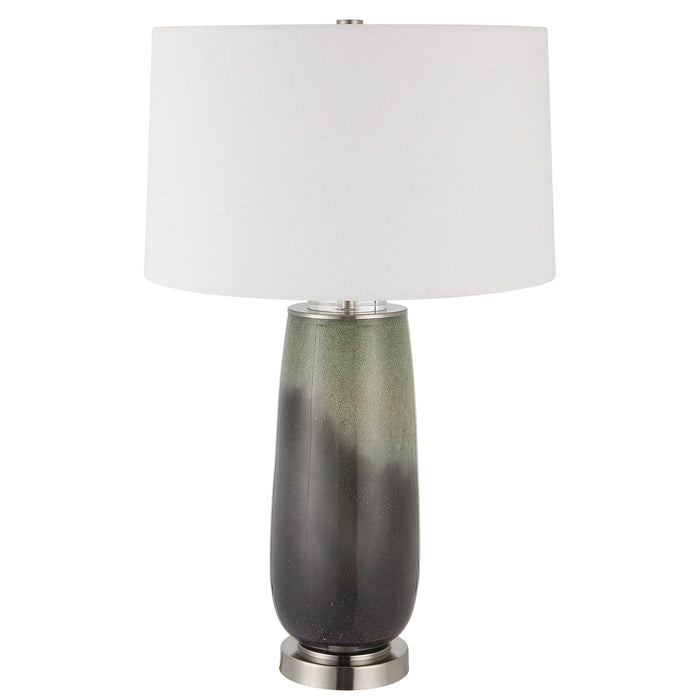 Campa One Light Table Lamp Brushed Nickel-Lamps-Uttermost-Lighting Design Store