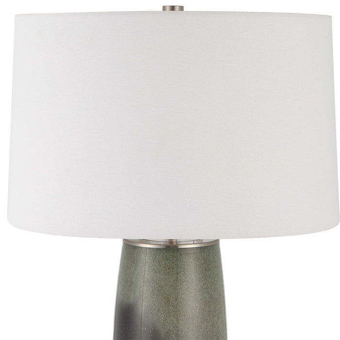 Campa One Light Table Lamp Brushed Nickel-Lamps-Uttermost-Lighting Design Store