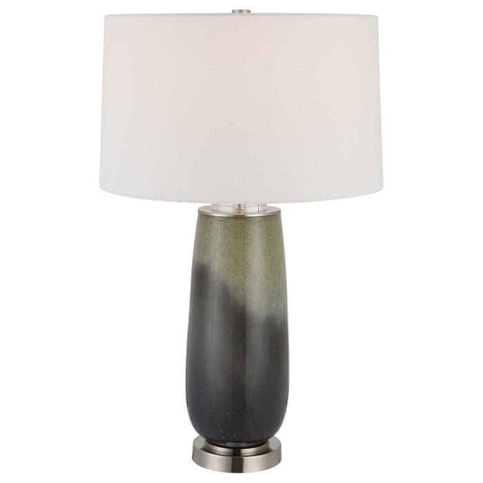 Campa One Light Table Lamp Brushed Nickel-Lamps-Uttermost-Lighting Design Store