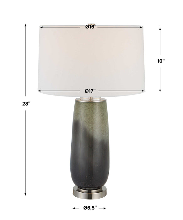 Campa One Light Table Lamp Brushed Nickel-Lamps-Uttermost-Lighting Design Store