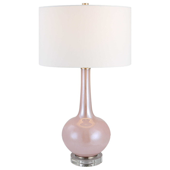 Rosa One Light Table Lamp Brushed Nickel-Lamps-Uttermost-Lighting Design Store