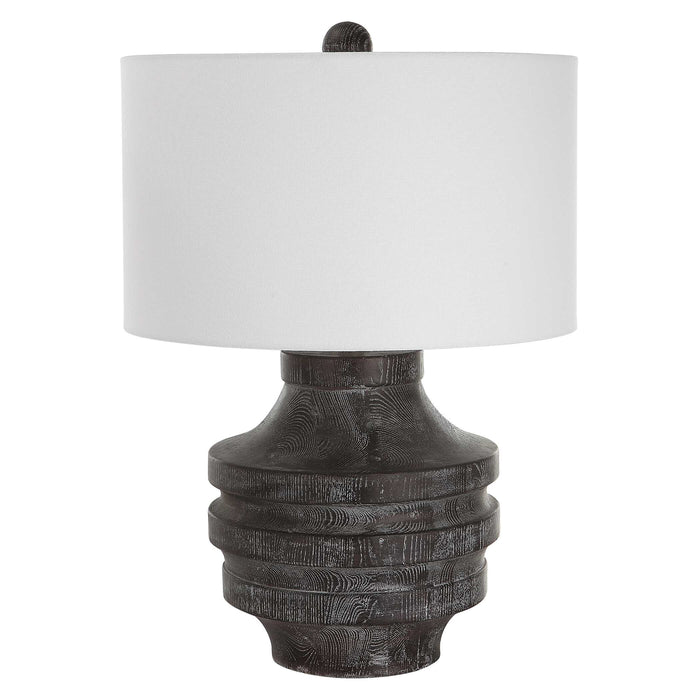 Timber One Light Table Lamp Black-Lamps-Uttermost-Lighting Design Store
