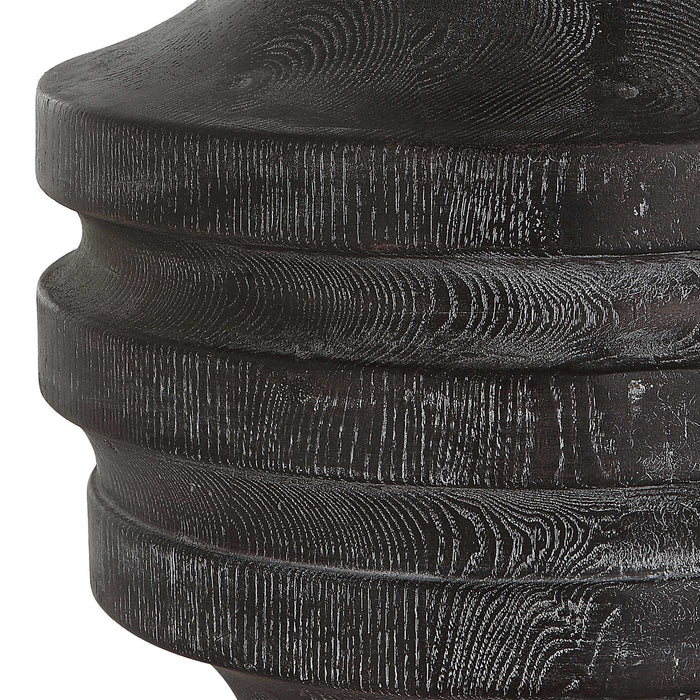 Timber One Light Table Lamp Black-Lamps-Uttermost-Lighting Design Store