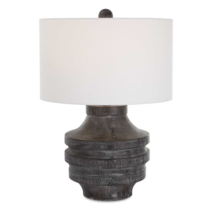 Timber One Light Table Lamp Black-Lamps-Uttermost-Lighting Design Store