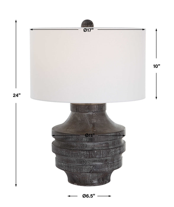 Timber One Light Table Lamp Black-Lamps-Uttermost-Lighting Design Store