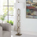 Link One Light Floor Lamp Antique Brushed Gold-Lamps-Uttermost-Lighting Design Store