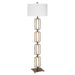 Link One Light Floor Lamp Antique Brushed Gold-Lamps-Uttermost-Lighting Design Store