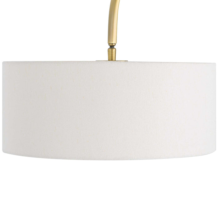 Huxford One Light Floor Lamp Antique Brushed Brass-Lamps-Uttermost-Lighting Design Store