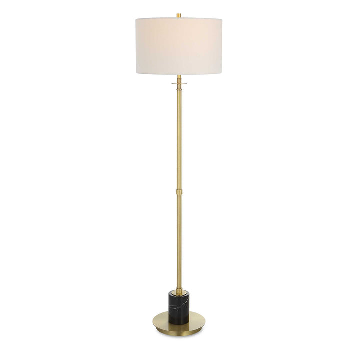 Guard One Light Floor Lamp Antiqued Plated Brass-Lamps-Uttermost-Lighting Design Store