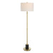 Guard One Light Floor Lamp Antiqued Plated Brass-Lamps-Uttermost-Lighting Design Store