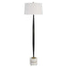 Miraz One Light Floor Lamp Brushed Brass-Lamps-Uttermost-Lighting Design Store
