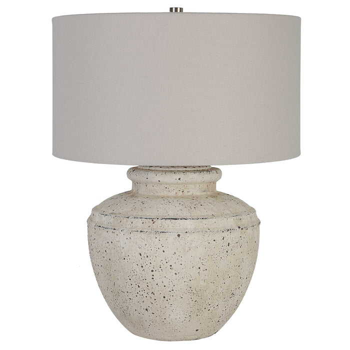 Artifact One Light Table Lamp Brushed Nickel-Lamps-Uttermost-Lighting Design Store