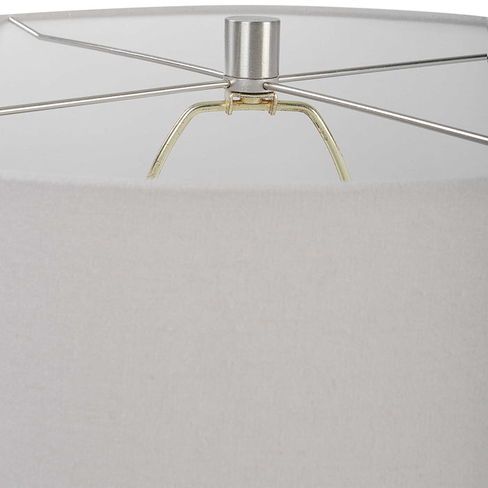 Artifact One Light Table Lamp Brushed Nickel-Lamps-Uttermost-Lighting Design Store