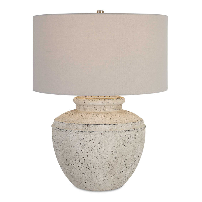 Artifact One Light Table Lamp Brushed Nickel-Lamps-Uttermost-Lighting Design Store