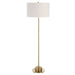 Prominence One Light Floor Lamp Brushed Antique Brass-Lamps-Uttermost-Lighting Design Store