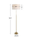 Prominence One Light Floor Lamp Brushed Antique Brass-Lamps-Uttermost-Lighting Design Store