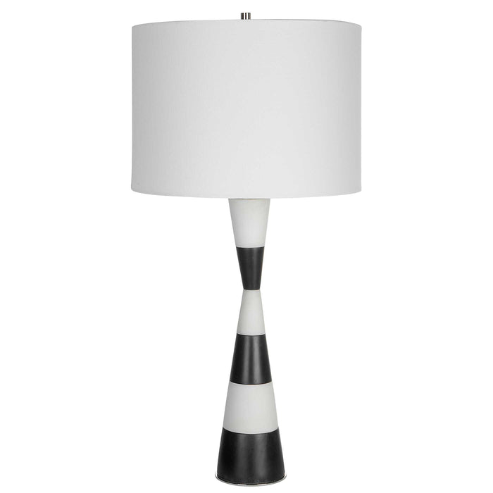 Bandeau One Light Table Lamp Polished Nickel-Lamps-Uttermost-Lighting Design Store