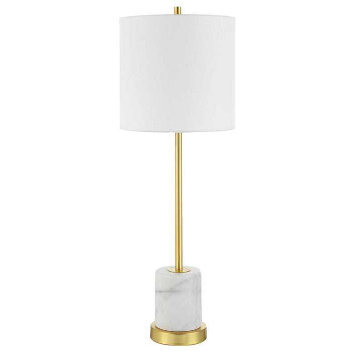 Turret One Light Buffet Lamp Brushed Gold-Lamps-Uttermost-Lighting Design Store