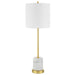 Turret One Light Buffet Lamp Brushed Gold-Lamps-Uttermost-Lighting Design Store