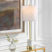 Turret One Light Buffet Lamp Brushed Gold-Lamps-Uttermost-Lighting Design Store