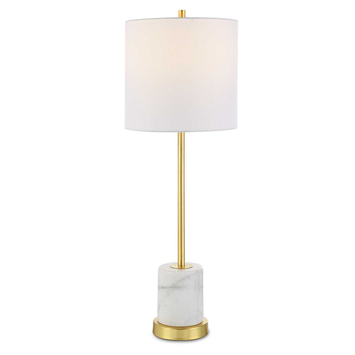 Turret One Light Buffet Lamp Brushed Gold-Lamps-Uttermost-Lighting Design Store