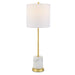 Turret One Light Buffet Lamp Brushed Gold-Lamps-Uttermost-Lighting Design Store
